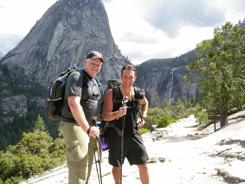 IMGP1537 - 2009-09-12 at 11-43-50.jpg - Bob and Mike, with Nevada Fall in the background, right